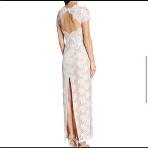 By Watters lace sheath wedding dress